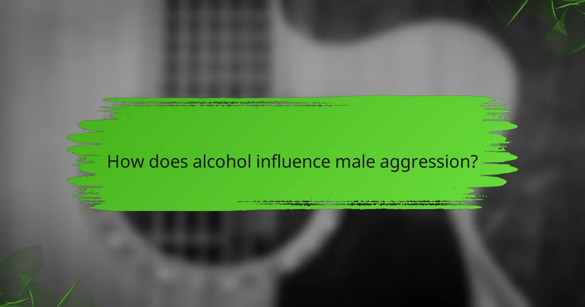 How does alcohol influence male aggression?