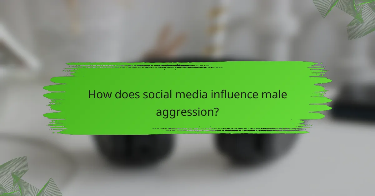 How does social media influence male aggression?