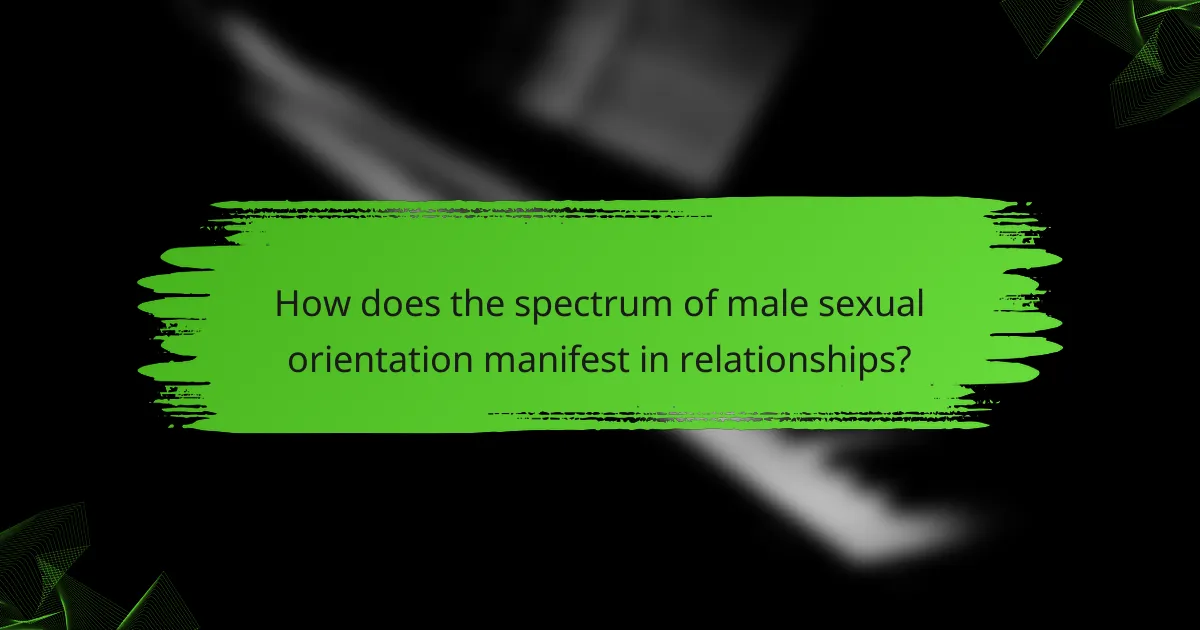 How does the spectrum of male sexual orientation manifest in relationships?