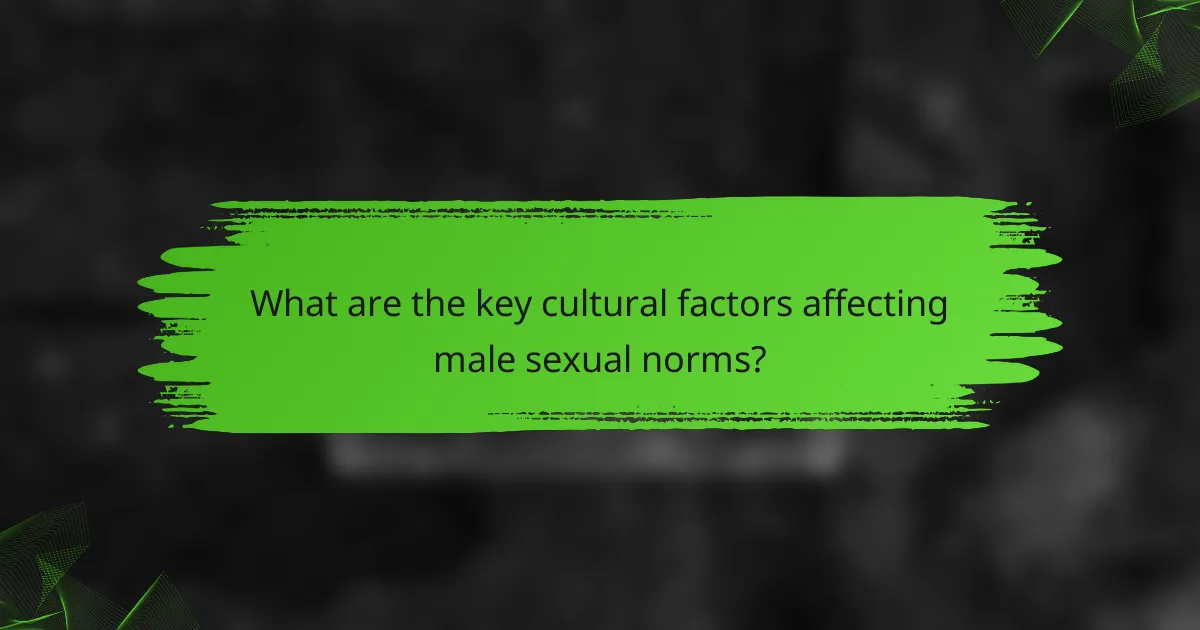 What are the key cultural factors affecting male sexual norms?