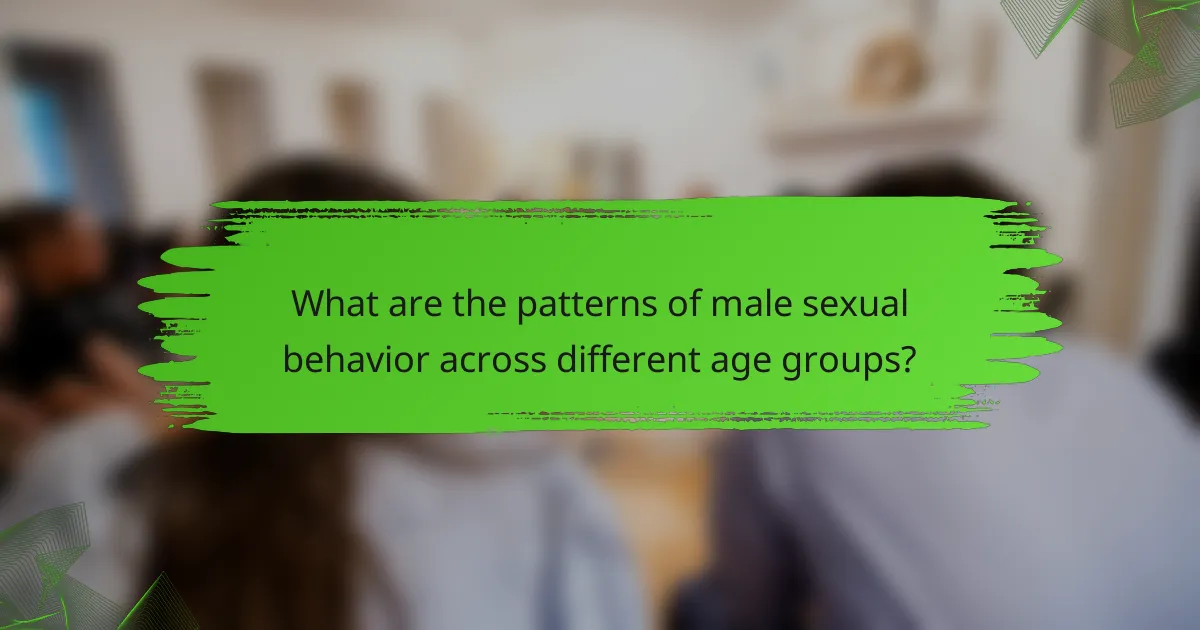 What are the patterns of male sexual behavior across different age groups?
