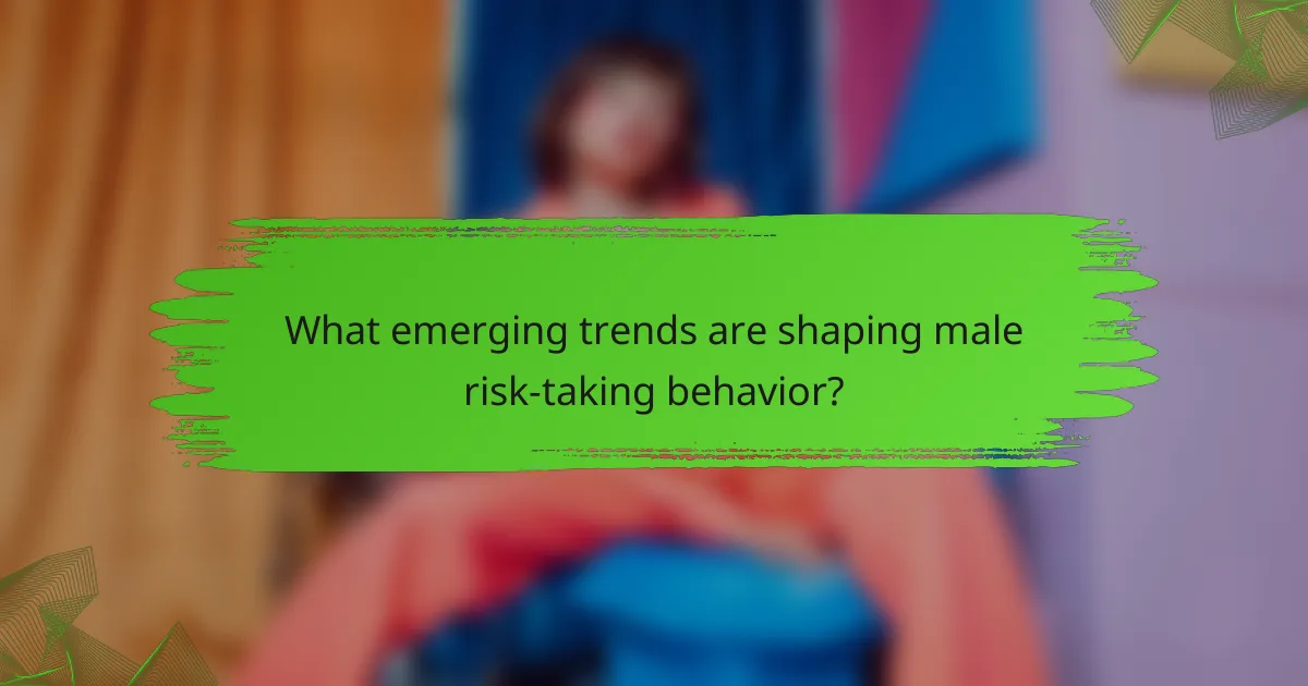 What emerging trends are shaping male risk-taking behavior?