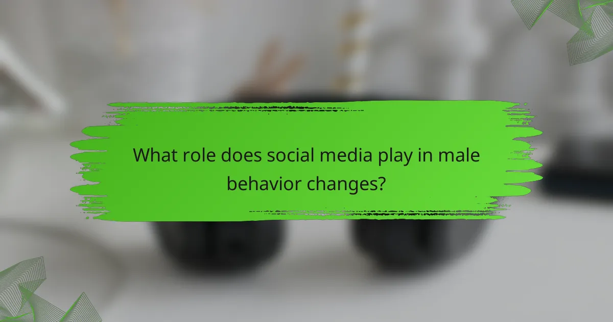 What role does social media play in male behavior changes?